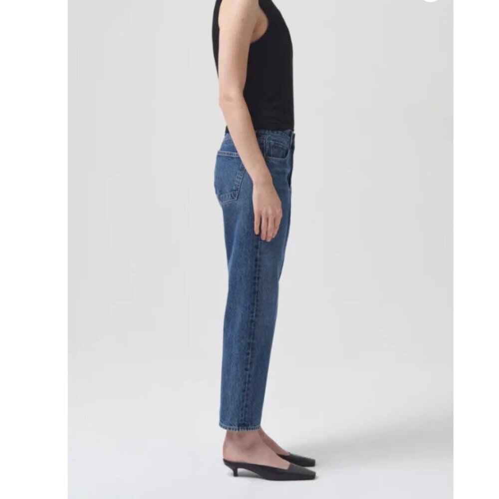 AGOLDE Parker Long Low Slung Vintage Straight Jeans in Placebo 27 - Picture 2 of 14